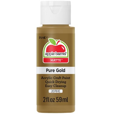 Apple Barrel Acrylic Paint in Assorted Colors 2 oz 20761 Pure Gold