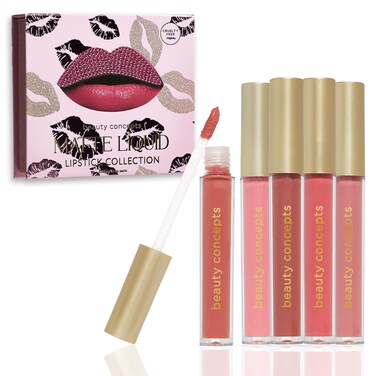 Beauty Concepts Lip Gloss Collection  Shimmering Glossy Lip Makeup Set for a Radiant Finish Pink