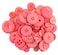 Buttons Galore HandDyed Button Brilliant Pinks  HB113