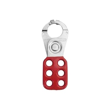 American Lock Lockout Hasp Vinyl Coated Steel Hasp 1 in Jaw Clearance ALO80 Red