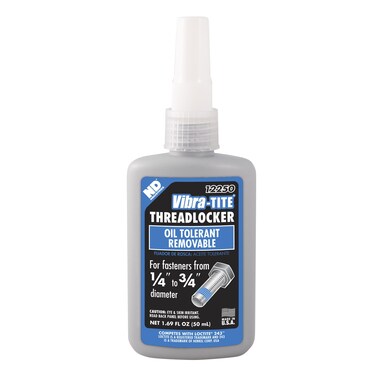 VibraTITE  12250 122 Oil Tolerant Removable Anaerobic Threadlocker 50 ml Bottle Blue