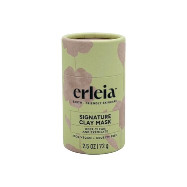 Erleia Signature Clay Mask Gentle Exfoliation Deep Clean Sustainablysourced ingredients Travelfriendly Vegan Cruelty Free Plastic Free