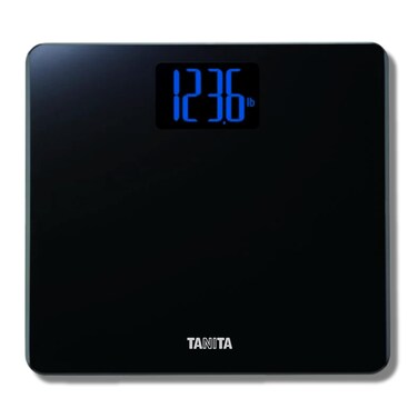 Tanita HD366 Digital Weight Scale  440 lbs Capacity  Japan Technology Accurate Digital Weight Scale  Step On Operation Stylish Design with Reverse Blue Lit LCD Display  8mm Thick Tempered Glass