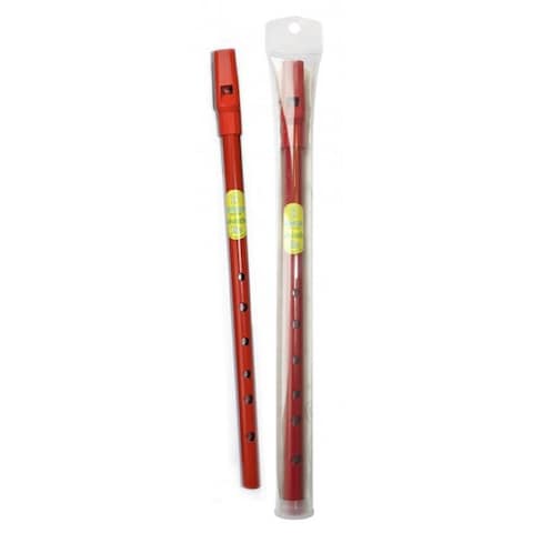 Waltons Red Whistle Tube  Fun  Colorful Tin Whistle  Key of D  Irish  International Instrument  Perfect for Beginners