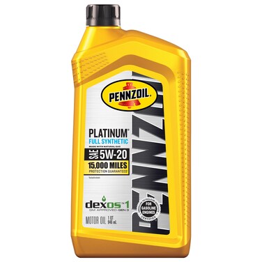 Pennzoil Platinum Full Synthetic 5W20 Motor Oil 1Quart Single