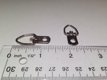 100 Heavy Duty Single Hole D Ring  Triangle Strap Hanger w Screws