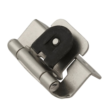 Hickory Hardware P5313SN Single Demountable Hinge  12 Inch overlay Self Closing Feature with 170 Opening Face Frame  Cabinet Hardware Hinge  Easy Installation Satin Nickel Finish 1 Pair