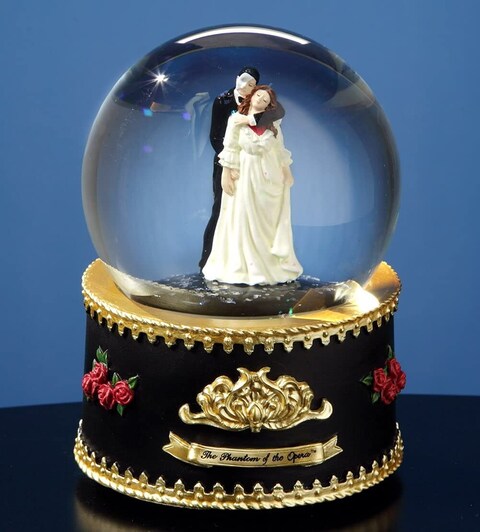 The Phantom and Christine Rotating Water Globe by The San Francisco Music Box Company