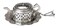 HIC Kitchen Tea Infuser Teapot Shape with Drip Tray 188 Stainless Steel