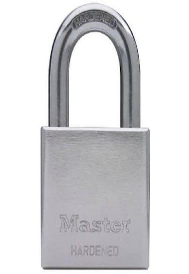 Master Lock 532DPF Chrome Steel Body Keyed Different Padlock 2inch Shackle 2inch Wide Silver