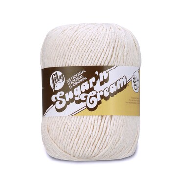 Lily Sugar N Cream Super Size Solid Yarn 4oz Gauge 4 Medium 100 Cotton  Ecru  Machine Wash  Dry
