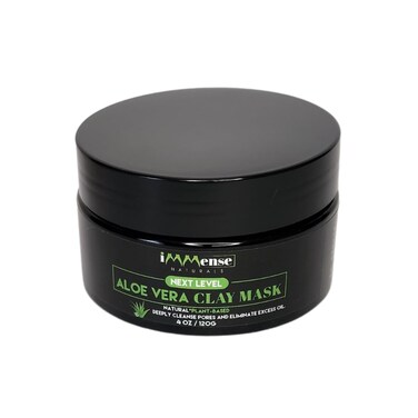 iMMense Naturals Clay Mask for Face Aloe Vera PlantBased Skin Care with Vitamin C and Moisturizing Deep Pore Cleanser Facial Mask for Controlling Eczema Oily  Dry Skin and Acne Men and Women