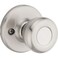 Kwikset Tylo Dummy Door Knob Single Sided Handle for Closets French Double Doors and Pantry Satin Nickel NonTurning Interior PushPull Door Knob with Microban Protection