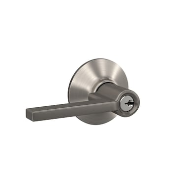 Schlage F51A LAT 619 Latitude Door Lever Keyed Entry Lock Satin Nickel