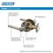 Schlage F51A LAT 716 Latitude Door Lever Keyed Entry Lock Aged Bronze
