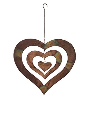 Ancient Graffiti AG87053 Flame Triple Spinning Heart Hanging 9x95 95 by 9 by 95 Multi