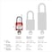 Brady 118953 Red Brady Compact Safety Lock  Keyed Alike 3 Locks