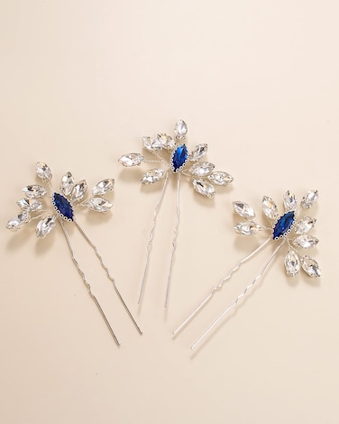 Bridal Hair Accessories Beusoulover 3pcs Crystal Wedding Hair Pieces Handmade Rhinestone Bridal Hair Pin for Women Girls Bridesmaids Silver Silver