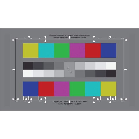 DGK Color Tools Digital Kolor Pro 169 Large Color Calibration and Video Chip Chart 2Pack