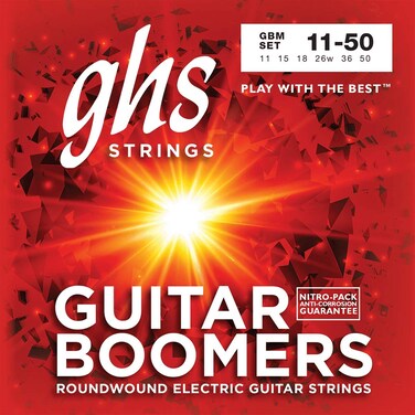 GHS Strings GBM Guitar Boomers NickelPlated Electric Guitar Strings Medium 011050