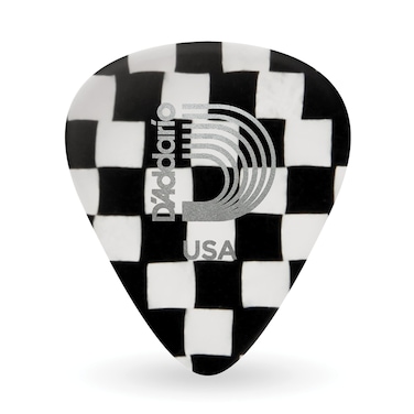 DAddario Accessories Checkerboard Celluloid Guitar Picks Medium 10 Pack
