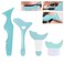 4 Pcs All In One Eyeliner Stencils Wing Tips  Eyeshadow and Eyeliner Stencils Pad  Silicone eyeshadow baffle Defined Eyeliner Eyelash Guide Tool for Beginners and Makeup Masters  Blue