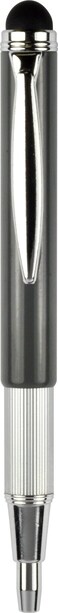 Zebra Pen StylusPen Telescopic Ballpoint Pen Medium Point 10mm Black Ink Grey Barrel 1Count
