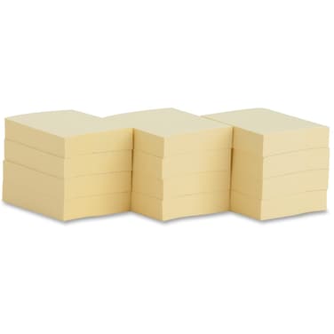 Business Source 36610 Adhesive Notes 100 Sheets 178Inch x138Inch  12PK Yellow