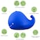 CaaOcho Pure Natural Rubber Bath Toy  Kala The Whale Baby Toy  Hole Free Bath Toys BPA Free Bath Toys for Infants Without Holes Sealed Natural Rubber Baby Toy