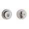 Kwikset 158 Milan Deadbolt Lock Satin Nickel Round Exterior Keyed Front Entry Door Pick Resistant SmartKey Rekey Security Single Cylinder Dead Bolt with Microban Protection