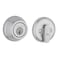 Kwikset 780 Deadbolt Lock Satin Chrome Round Exterior Keyed Front Entry Door Pick Resistant SmartKey Rekey Security Single Cylinder Dead Bolt with Microban Protection