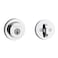 Kwikset 158 Milan Deadbolt Lock Polished Chrome Round Exterior Keyed Front Entry Door Pick Resistant SmartKey Rekey Security Single Cylinder Dead Bolt with Microban Protection