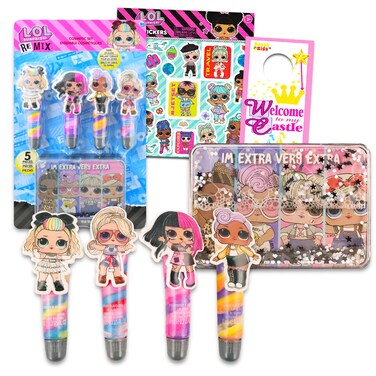 Game Party LOL Surprise Lip Gloss Set  Bundle with 4 LOL Lip Gloss Tubes a Collectible Cosmetic Case and More  LOL Doll Lip Gloss