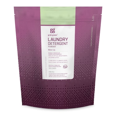 Grab Green Natural 3in1 Laundry Detergent Powder Water Lily 100 Loads