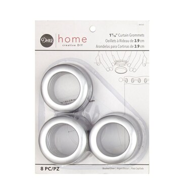 Dritz Curtain Grommets 8 Pack Brushed Silver 1  916