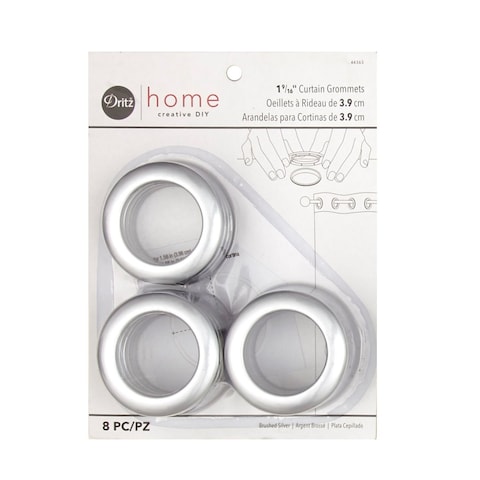 Dritz Curtain Grommets 8 Pack Brushed Silver 1  916