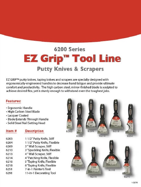 Red Devil 6209 EZ Grip Wall Scraper 3 Inch Multi