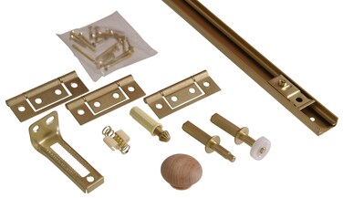 Hardware Essentials BiFold Door Hardware Set 48 Inch Opening 1Kit Brass