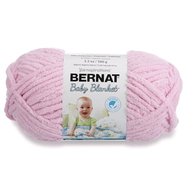 Bernat Baby Blanket Yarn 35oz Super Bulky 6 Gauge  Pink  Single Ball Machine Wash  Dry 454533
