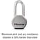 Master Lock Magnum Heavy Duty Solid Steel Silver Padlock with Key Cut Resistant Gate Locks for Outdoor Fence or Shed 1432 x 2 x 1516 Inches M930XKADLH