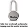 Master Lock Magnum Heavy Duty Solid Steel Silver Padlock with Key Cut Resistant Gate Locks for Outdoor Fence or Shed 1432 x 2 x 1516 Inches M930XKADLH