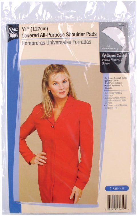 Dritz 12 Covered AllPurpose 1 Pair White Shoulder Pads 2 Count