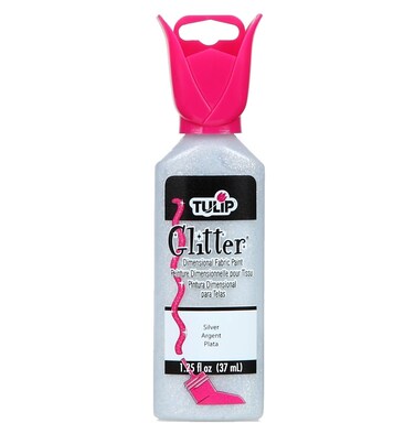 Tulip Dimensional Fabric Paint 114 OuncesGlitterSilver