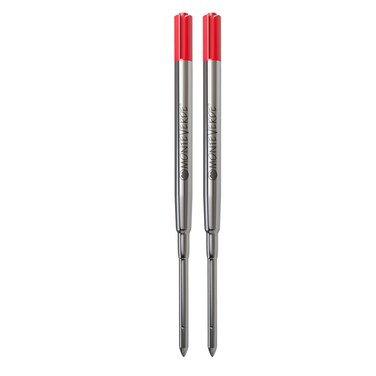 Monteverde Ballpoint Refill to Fit Parker Ballpoint Pens Medium Point Soft Roll Red 2 per Pack P132RD