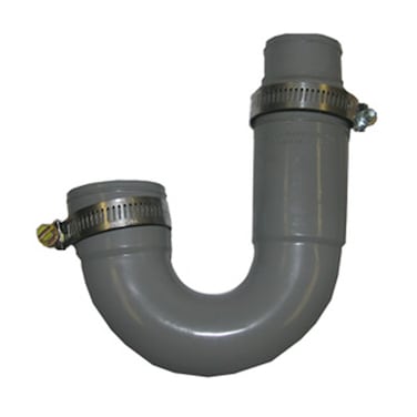 LASCO 256860 Flexible Rubber PTrap with Worm Drive Clamps for OD Tubes 1 12 x 1 121 14