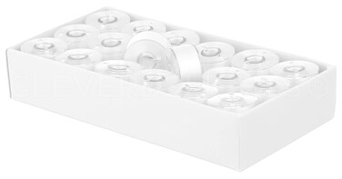 CleverDelights Size A Class 15 White Prewound Bobbins  36 Pack  75D2 60WT Polyester Thread  Compatible with SE400 SE600 SE625 SE700 SE725 SE1900 PE535 PE550D PE800 PE900