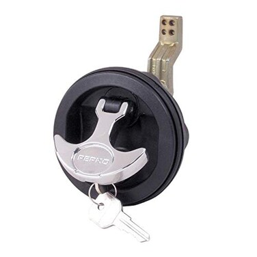 Perko 1091DP1BLK SurfaceMount Locking Latch for 18 to 34 Thick SmoothCarpeted Surface Fits 212 Hole  34 to 238 Cam Bar Black