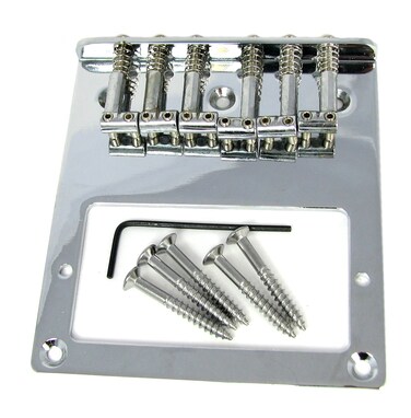 TelecastertmStyle TopLoading Chrome Electric Guitar Bridge Plate for Humbuckers