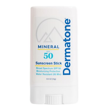 Dermatone Mineral Sunscreen Stick SPF 50  Zinc Oxide Sunscreen Stick for Face and Body Broad Spectrum UVAUVB Reef Safe Moisturizing Water Resistant 80 min Fragrance Free 05 oz
