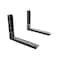 AVF Steel Universal WallMounted Microwave Brackets in Black Set of 2